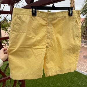 CLOSING SALE! Yellow Flat Front Casual Shorts